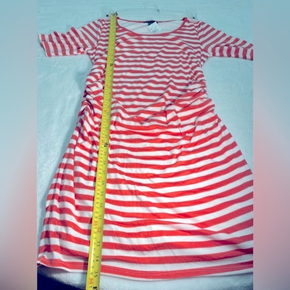 A Pea in the Pod NWT maternity dress red/white striped Sz Large Babybump 🎉HP🎉 - Picture 6 of 8